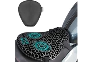 PhyiFlbey Universal Motorcycle Gel Seat Cushion,3D Honeycomb Shock Seat Honeycomb Cushion Motorcycle Cover Pressure Relief Ride Motorcycle Air Cushion,Shock Absorption Compatible with Any Model