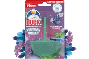 Duck Colouring Toilet Rim Block, Foaming Toilet Bowl Cleaner, Long-lasting Fragrance, Virtual Violet, 36g