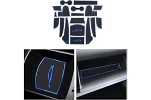 CDEFG Hyunda*i Kona 2022+ aktualizowane maty gumowe do samochodu, konsola środkowa, szczelina, antypoślizgowe maty antypoślizgowe, uchwyt na kubek, gumowy podłokietnik, do przechowywania, akcesoria do wnętrza (niebieski)