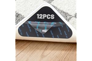 AMFUN 12 Stück Antirutschmatte für Teppich, Wiederverwendbare Teppich Antirutschunterlage, Abnehmbare, Waschbare, Zur Verhinderung des Verrutschens des Teppichs