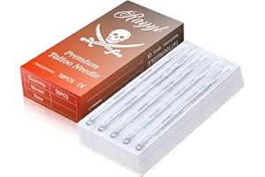 Agujas de tatuaje - Sotica 50 piezas Pistolas de tatuaje mixtas Agujas 3rl 5rl 7rl 9rl 3rs 5rs 7rs 9rs 5m1 7m1 Utilizado para máquina de tatuaje, kit de tatuaje y suministros de tatuaje