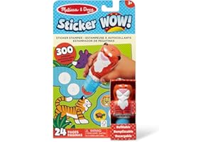 Melissa & Doug - Sticker Wow - Tamponneuse Tigre + Bloc D’Activités 300 Autocollants - Livre D’Activités Stickers Tigres - Activité Manuelle Enfant - Loisir Créatif - Cadeau Enfant 3 Ans Et +