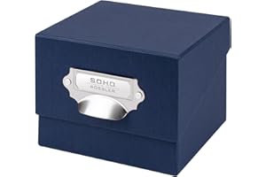 ‎RÖSSLER PAPIER Rössler Papier 1325452900 - S.O.H.O. Foto-Aufbewahrung- Sammelkiste, mit beschriftbarem Einsteckschild, navy, 1 Stück