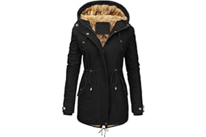 Nadeer Parka Cappotto Invernale da Donna Caldo Elegante Giacca con Cappuccio Outwear Hoodies Outdoor Antivento Cappotto Imbottito con Tasche