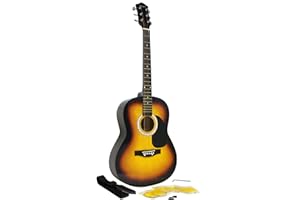Guitare acoustique Martin Smith avec cordes de guitare, plectres de guitare et sangle de guitare