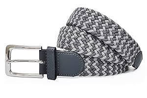 Gloop Unisex Elastischer Stoffgürtel Geflochtener Stretchgürtel Dehnbarer Gürtel für Damen und Herren Gesamtlänge
