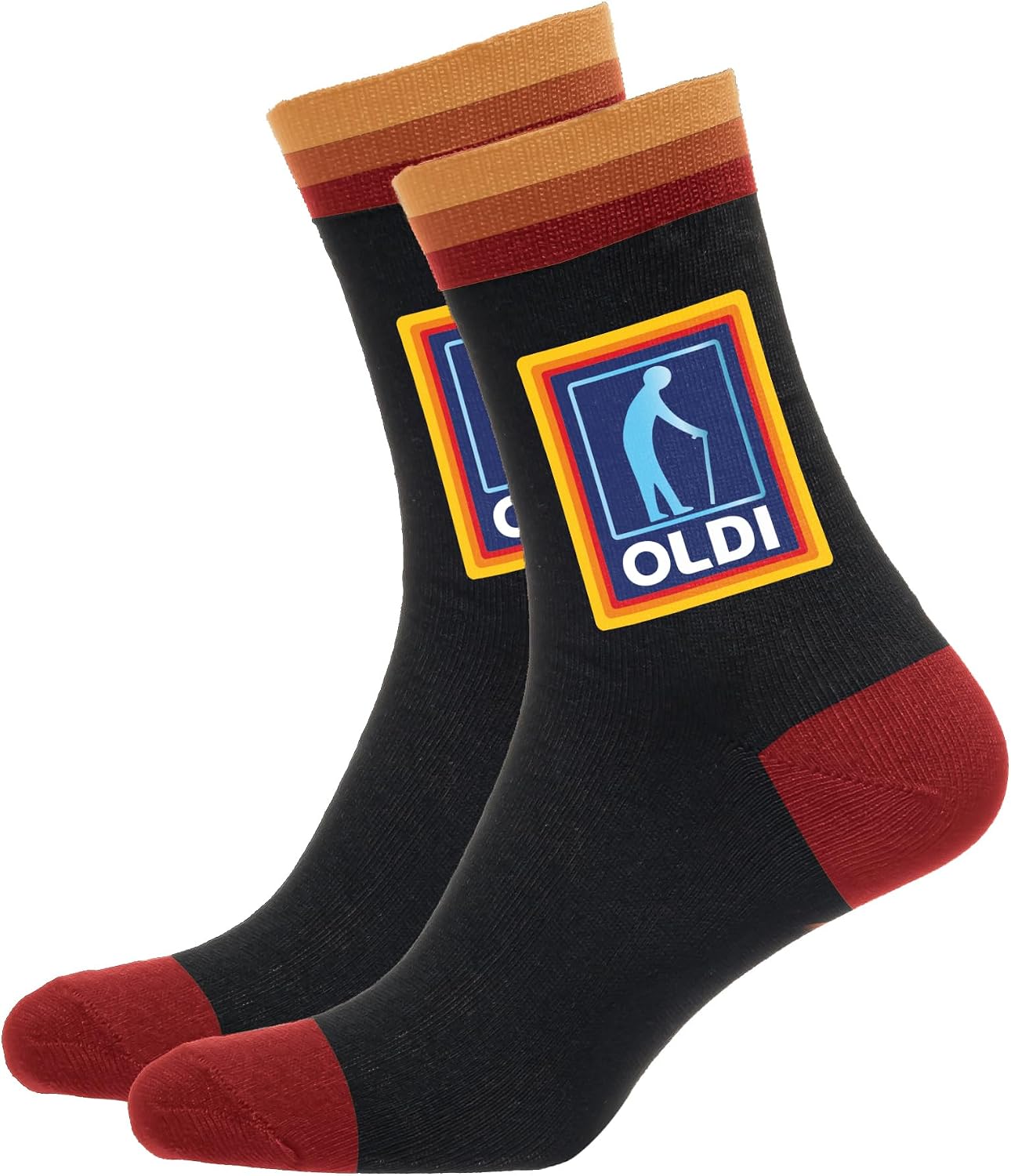 SC Products Oldi Mens Funny Socks | Size 6-12 Cotton Birthday Mens Novelty Socks Funny Gifts for Men | Grandad Fathers Day Presents Christmas Presents for Dad | Rude Secret Santa Gifts for Men