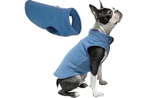 Gooby Cada día Forro Polar Clima frío Perro Chaleco para Perros pequeños, tamaño Mediano, Color Azul
