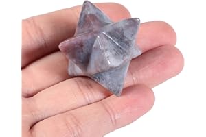 Lovionus89 Generatore di energia di meditazione sacra di protezione di cristallo Merkaba Guarigione Chakra Stella a sei punte 1 pollice, Agata rossa India