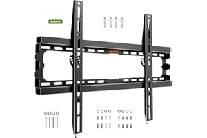 VonHaus TV Wall Bracket for 37-85" Screens, Ultra-Slim TV Bracket with Spirit Level, Flat to Wall Mount, 70kg Capacity, Max VESA: 600x400mm