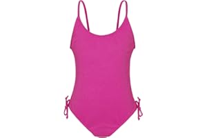 Berich Swimming Costume Girls One Piece Swimsuit with Adjustable Strap Quick Dry Bathing Suit Kids Swimwear 7-14 Years