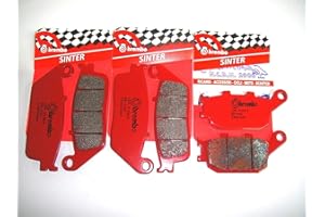Pastillas de Freno Brembo Sinterizadas Delanteras + Traseras para CB F Hornet 600 1998-2006, CBF 600 2004-2007, N 600 2003-2007, S 600 2008-2011, CBR 6F 00 1995-1998