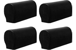 GEOCANG Armchair cover, non-slip armchair, sofa armrest protector, for furniture protector Set of 4 (Black)