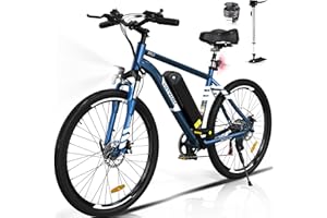 ‎HITWAY HITWAY E Bike Elektrofahrrad E-Mountainbike, 26" E-Fahrrad, Pedelec, 250W Motor 36V12Ah/48V15Ah abnehmbaren akku, 7 Gänge ebike, Reichweite bis zu 35-90km