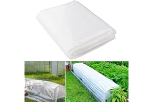 LWMLWM Plástico Invernadero Transparente, 2 x 6 m Extra Gruesa Láminas de Polietileno de Efecto Invernadero de Plastico Cubretodo, Cubierta de Película Invernadero Plantas Jardín Agricultura