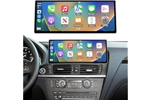 Road Top Ekran CarPlay, 12,3-calowe radio samochodowe stereo dla BMW X3 X4 serii F25 z systemem CIC (2010-2013 rok), radio samochodowe z wąską ramką dla CarPlay/Android Auto/MirrorLink