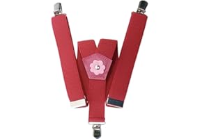 Olata Bretelle per Bambina a Forma di Y, Elastiche, con Design Floreale (1-5 Anni), 2,5 cm