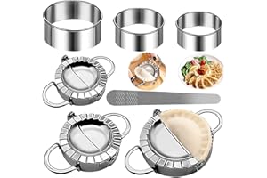 AIXIMA Ravioli Former,7 Stück Edelstahl Knödel Ravioliformer Set,Ravioli Aussteche,Dumpling Maker,Zur Herstellung Von Ravioli