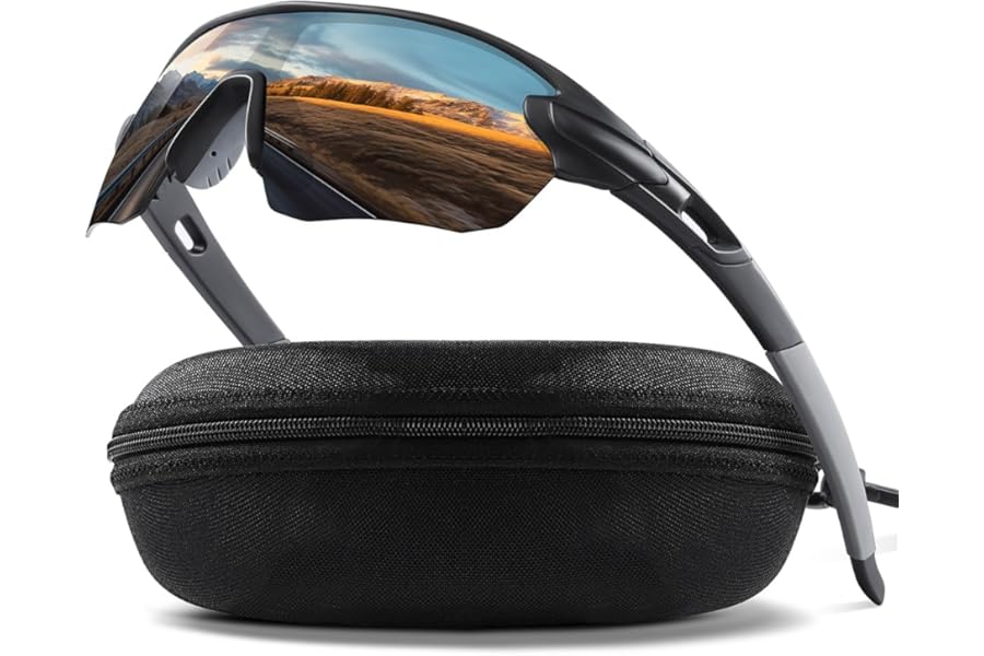 Cycling Glasses-Polarised-Sports Sunglasses-Running Sunglasses-Mens-Womens-Mtb Goggles-Wrap Around Sunglasses-Bike Glasses-For Motorbike Bicycle Skiing Racing