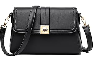 DIRRONA Classique Femmes Sac sous Les Bras Élégant Sacs à Bandoulière Multifonction Femme du Quotidien Décontracté Sacs à bandoulière Voyager Sac de Messager Deux Bretelles Noire