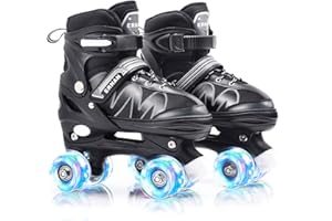 ERNAN Roller skates kids Roller boots,8 Light up Wheels and 4 Sizes Adjustable.Rollerskates for Kids Beginners, Suitable for Indoor Outdoor