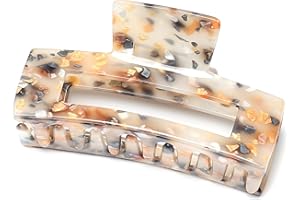 ‎QINGOO QinGoo Groß Acryl Haarklammer Schöne Haarspange Damen Haarschmuck Kopfschmuck Elegant Haar-Accessoire10cm 1stück(Multicolor)