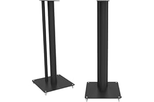 Q ACOUSTICS Q FS50 Speaker Stand Pair - Compatible with 5010, 5020, 3010i, 3020i, Q M20, Concept 30, 3010c, 3020c & Q Active 200 - Sturdy Steel Floor Mounts for Home Theater Surround Sound (Black)