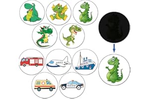 MSKS 10 Pieces Reusable Potty Training Chart Stickers for Boys and Girls - Fun Toilet Training Reward Chart with 10 Patterns, Dinosaur, Car, Plane, and More