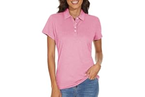KEFITEVD Polo de Golf pour Femme Chemise de Tennis à Manches Courtes à Séchage Rapide Polo de Sport évacuant l'humidité