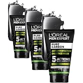 L'Oreal Paris Men Expert Pure Charcoal Cilt Problemlerine Karşı Savaşan Y&uuml;z Yıkama Jeli 100 ml (3 paketi)