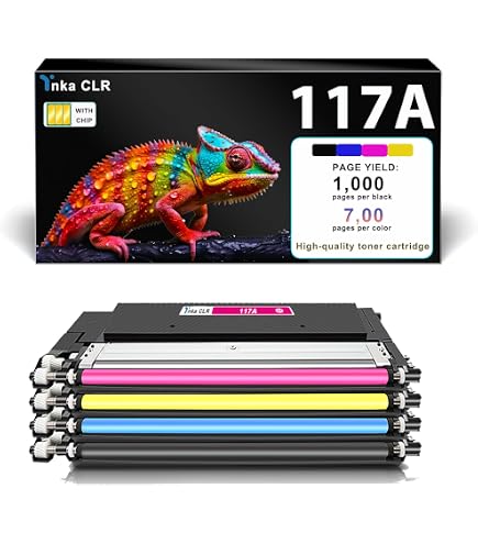 X-Toner 117A 4-Pack Cartucce HP 117A W2070A Compatibili – Per HP Color Laser MFP 178nw, 179fnw, 150nw E Più – Nero, Ciano, Giallo, Magenta