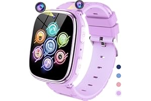 UCANI Smartwatch Bambini - Orologio Telefono per Ragazzi con Chiamata SOS Giochi Contapassi Musica Fotocamera Torcia Sveglia Audiolibri, Kids Smart Watch Intelligente per Bimbi 3-12 Anni Regalo (Viola)