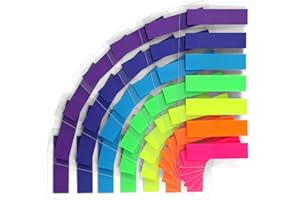 moinkerin 980 Piezas Notas Adhesivas Índices Marcadores adhesivos para Marcar Hojas Informes Libros（7 Colores）
