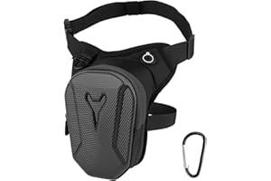 Vylyciy Motorcycle Leg Bag for Men Women Thigh Bag with 2 Carabiners, Sports Leg Bag, Motorcycle Belt Bag, Waterproof for Running, Cycling, Motorcycling, Fishing