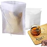 Tepåse med dragsko, 400 st papperstefilterpåse engångspapper tepåse engångs infusionsanordning med dragsko, livsmedelskvalite