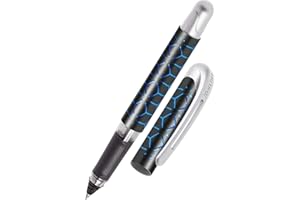 Online Penna a sfera College Style Blue per mancini e destrimani, impugnatura ergonomica di alta qualità, cartucce di inchiostro standard, con cartuccia combinata blu