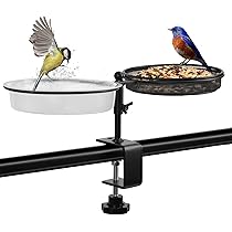 Mangeoire Jardin Durable Mangeoire Oiseaux Extérieur Suspendue - Double Couche - Résistant Intempéries - Couleur Vert/blanc - Avec Abreuvoir Mangeoire Jardin Vert Blanc