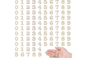 Giantree Lot de 200 numéros en bois de 1,5 cm pour combustion, kits éducatifs pour arts de bricolage, artisanat et décoration de la maison