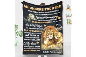 ACCZ Personalisierte Decke für Tochter von Mama und Papa, Kuscheldecke Flauschige Geschenke An Unsere Tochter, Geburtstagsgeschenk für Tochter, Mädchen Geburtstags Abschluss-Geschenke