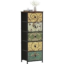Welfuturer Van Gogh Comodetekast met 3 laden van stof, make-uptafel, opbergkast voor slaapkamer, industriële kast, hal, woonkamer, kinderkamer Welfuturer Van Gogh Comodetekast met 3 laden van stof, make-uptafel, opbergkast voor slaapkamer, industriële kast, hal, woonkamer, kinderkamer