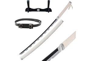 Hashiman Katana Demon - Vera Manga Sciabola + Porta Spada di Legno + Cintura - Catana Giapponese Decorazione Cosplay Giocattolo per Bambini Adulti Gioco Costumi