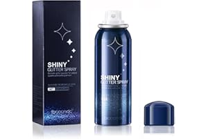 Joyeee Glitter Spray Brillantini per Corpo, Capelli e Tessuti - Impermeabile ad Asciugatura Rapida - Make up per Feste, Balli, Festival Rave, Club (60ml)