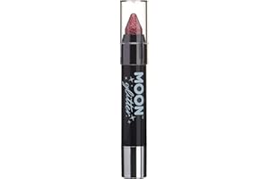 Barra de Pintura Holográfica Brillante/Creyón Corporal, maquillaje para la Cara y el Cuerpo por Moon Glitter - 3.5g - Rojo