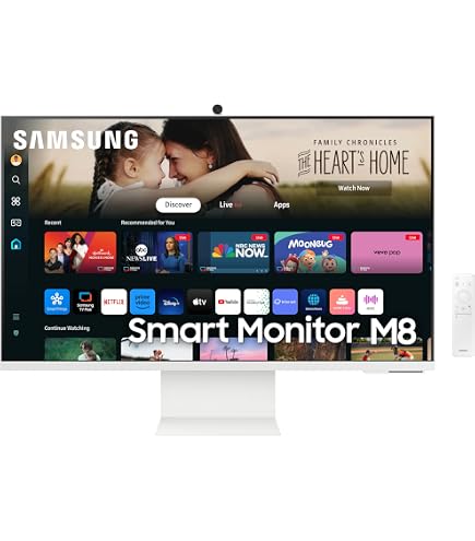 Samsung 32-inch(80cm) M8 4K UHD Smart Monitor, Wireless Webcam 