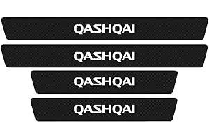 WYXAXNM 4 Pcs Carbon Fiber Car Door Sill Protector for NIS-san Qashqai J10 J11 J12, Welcome Pedal Guard Kick Plates Threshold Cover Trim Stickers, Non-Slip Auto Door Edge Protector Decoration Accessories