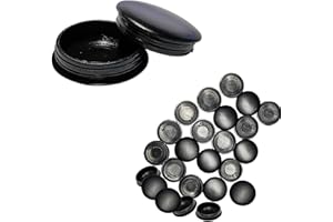 Ctyjia 25 Pièces Cache Trou en Plastique 18mm, Bouchon Trou Vis Meuble Noir pour Armoires Meubles Étagères