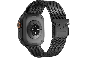 Milanaise armband för Apple Watch Ultra 3/2/1 49 mm, ny designstängning metall rostfritt stål armband för Apple Watch armband