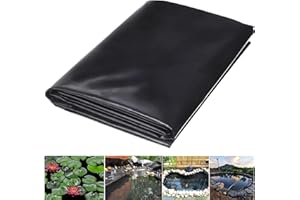 LAOJU Pond Liner Flexible Fish Pond Bed Liners Pool Membrane Foldable Impermeable Film for Waterfall Water Garden Proof Ponds 2m x 2m