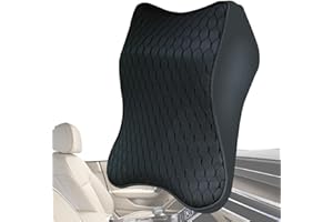 ZORQ Appui-Voiture,Oreiller d'appui-tête pour Le Soutien du Cou | Coussin Cou Amovible en Cuir Respirant, Oreiller Cou Voiture Voyage Doux avec Un Design Ergonomique pour la Maison