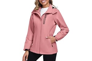 UMIPUBO Mujer Chaqueta Impermeable Chubasquero Cortavientos Exteriores Lluvia Abrigo Ligero Transpirable Deportiva Primavera Otoño Capucha Impermeável Senderismo Vientos Cazadora